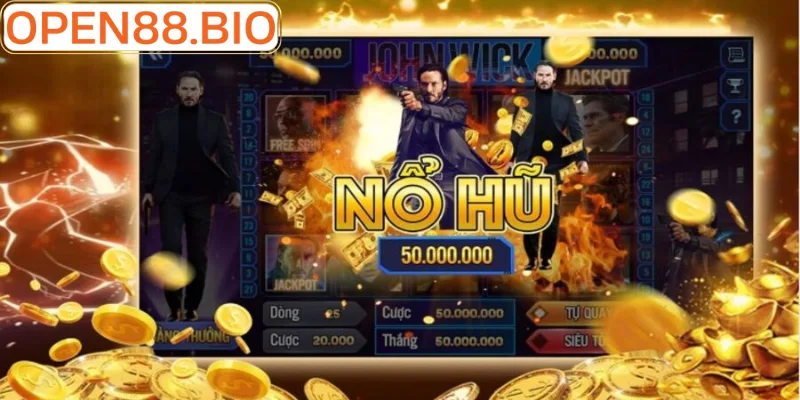 Giao diện sảnh cược nổ hũ Open88 sắc nét và sống động